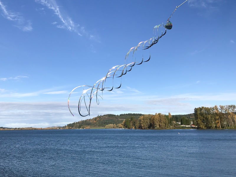 In the Breeze Mylar Spinner Silver Turbulance â€” 36" Long - Image 3